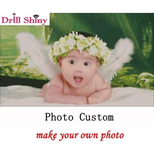 Drill Shiny DIY 3D Diamond Painting Personal Photo Custom Private Picture cross stitch full Round mosaic rhinestone embroidery