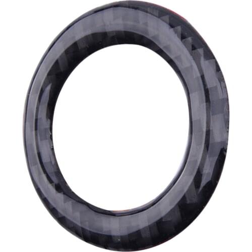 Car Black Carbon Fiber Start Stop Switch Ring Trim Cover Fit For Ford Mustang 2009 2010 2011 2012 2013 Accessories