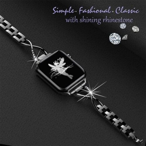 Link bracelet strap for apple watch band 42mm 38mm 44mm 40mm iwatch series 6/SE/5/4/3/2/1 stainless steel watchband accessories