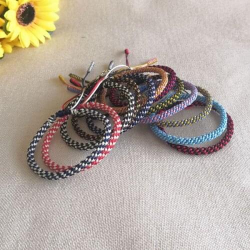 Diamond Knot Bracelet Hand Rope Handmade Corn Knot Red Rope Bracelet Ethnic Style Retro Personality Men and Women