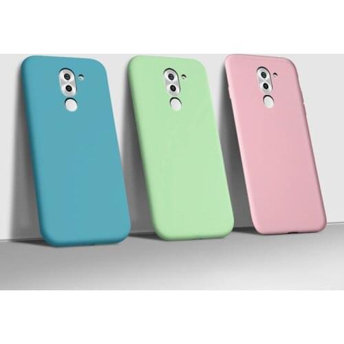 Fundas Case For Huawei honor 6X V8 y6 prime 2018 Liquid soft Silicone Phone Case For Huawei honor 6C pro Y6 II Back Cover armor