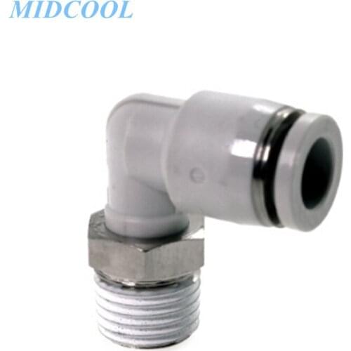 One-Touch Fitting PL Series PL4M5/01/02 PL6M5/01/02/03/04 PL801/02/03/04 PL10 PL12 Threaded Type Male Elbow