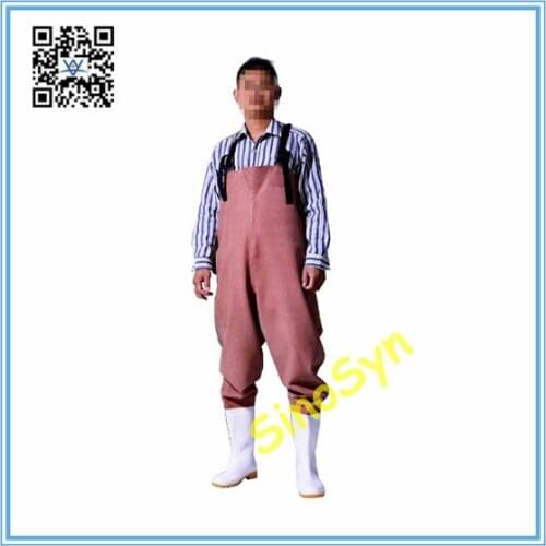 FQ1728 Rubber Safty Chest/ Waist Wader Protective Working Fishery Men Boots with 85 White Fabric Boots