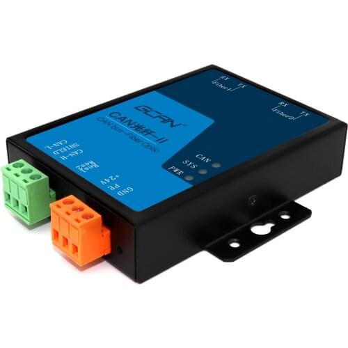 GCAN-208 CAN bus to fiber converter/repeater/gateway,Extended communication range,Single-mode multimode optical fiber cable
