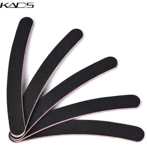 KADS 10pcs 50pcs Bend Nail Files Best Quality Nail Manicure Files for Nail Salon Polish Buffer Files 100/180 Manicure Tools
