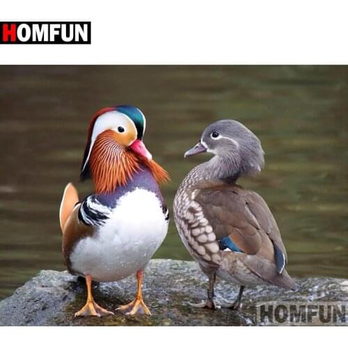 HOMFUN Full Square/Round Drill 5D DIY Diamond Painting "Animal duck" Embroidery Cross Stitch 3D Home Decor A13180