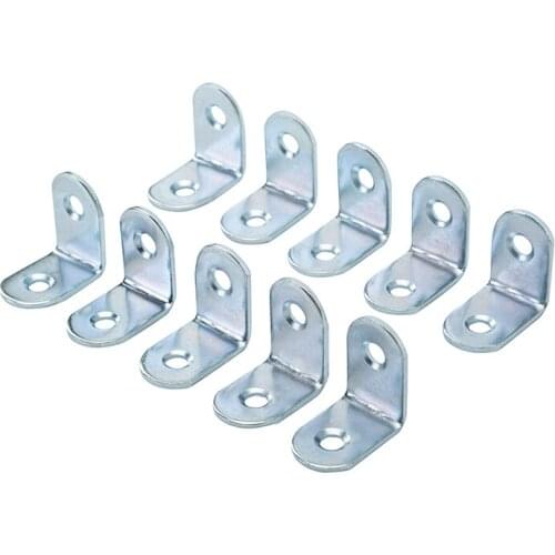4/8/10/20Pcs Corner Brackets 25X25mm Iron Corner Code Right Angle L-shaped Support Connector Furniture Fixing Frame Reinforced