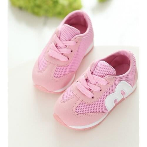 Spring Autumn Kids Sports Shoes Baby Boys Girls Childrens Casual Sneakers Breathable Soft Anti-Slip Flats Run Shoes Size 21-30