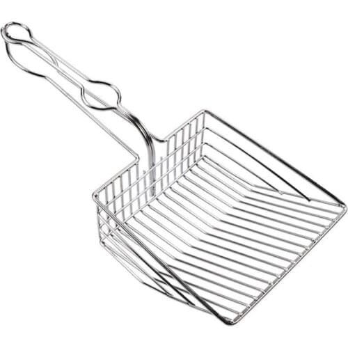 Cat Litter Shovel Scoop Stainless Steel Pet Toilet Cleaning Tool For Cat Portable Durable Large Size Cat Litter Sifter Scoop