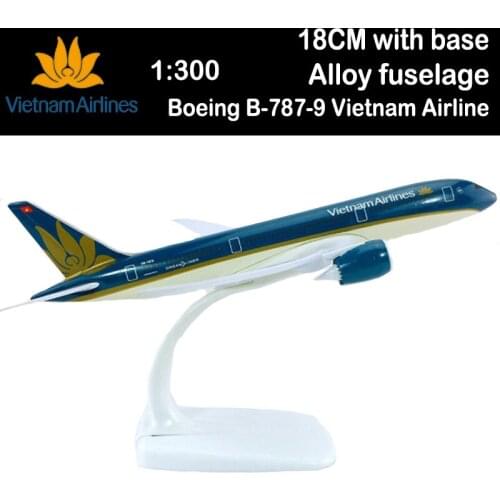 1:300 Boeing787 Model 18CM Alloy Vietnam Airlines Airplane B-787-9 Aircraft Collection Kid Children Airliner Toy Adult Kids Gift