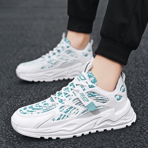 2021 New Mens Chunky Sneakers Thick Bottom Platform Vulcanize Dad Shoes Fashion Breathable Casual Running Shoe