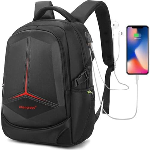 Men Anti-theft PVC 15.6 Inch Laptop Backpack USB Reflective Waterproof Notebook Rucksack Business Travel Bags Pack Bag For Male