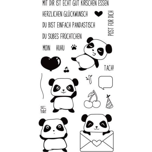 German word Transparent Clear stamp and cutting dies DIY Silicone Seals Scrapbooking /Card Making/Photo Album Decoration