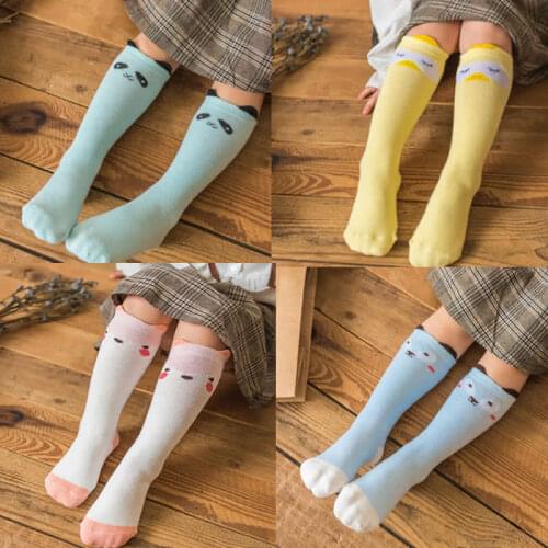 Girls Socks Cotton Cloth Boy Knee Sock Print Cute Toddler Fashion Leg Warms Fall Knee High Kids Baby Ordinary Socks Unisex