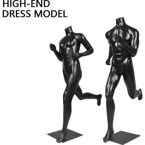 New Style Running Male Model Dummy Muscle Dumb Black Female Model Props Full Body Mannequin