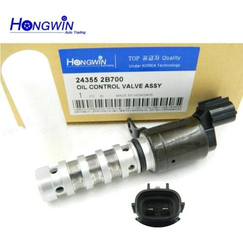 OEM No.:24355 2B700 Timing Solenoid Oil Pressure Control Valve Fits Hyundai Accent Elantra Sonata Veloster Kia Rio Optima Soul