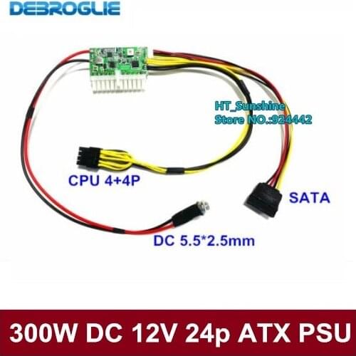 12V DC input 300W 24Pin Durable Board Mini ITX Pico PSU DC-ATX Power Module Computers Parts Supply High Power CPU 8P IDE 2*SATA