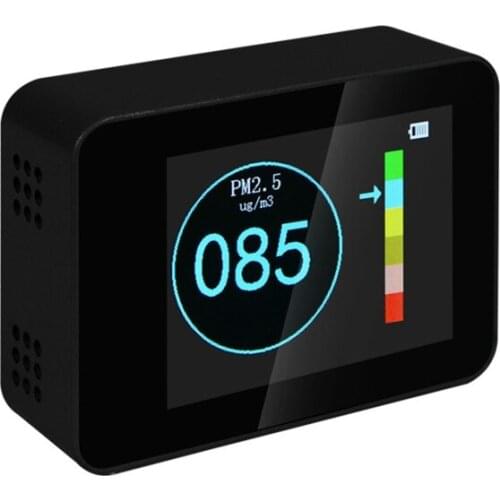 Portable Indoor Air Quality PM1.0 PM10 Detector Backlight Color Alarm Real Time Data Accurate Tester for Home Bedroom