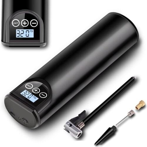 Portable Air Compressor Tire Inflator Electric Pump with Digital Gauge LCD Display, LED Light, 150PSI Rechargeable Air Pump