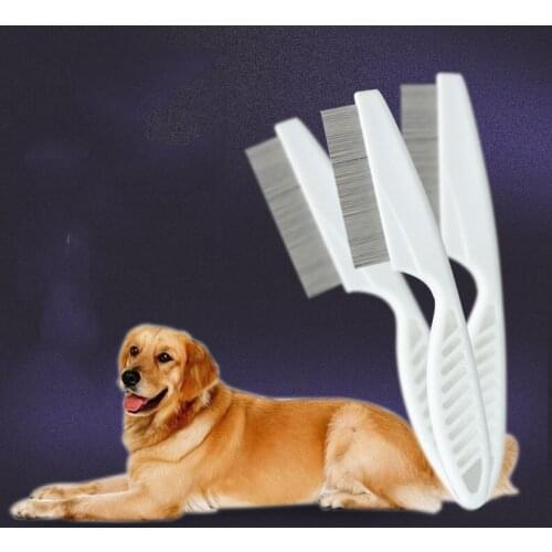 Dropshipping Dog Pet Hair Grooming Comb Flea Shedding Brush Puppy Cat Handhold Stainless Hair Combs Pet Bath Cleaning Supplies