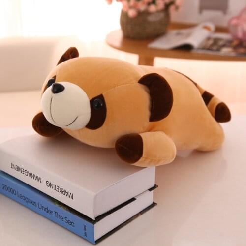 Cute Down Cotton Raccoon Pillow Plush Toy Fashion Creative Cartoon Doll Comfort Doll Children Holiday Birthday Exquisite Gift