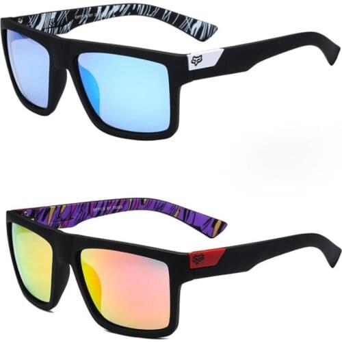 Rectangle Classic Fox Sports Sunglasses Men Women Oversized Driving Travel Fishing Colorful Sun Glasses Gafas de sol para hombre