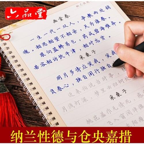 Liu Pin Tang 2pcs/set Pretty Girl Zanhua Groove Calligraphy Copybook Erasable Pen Regular Script Adults Art writing books
