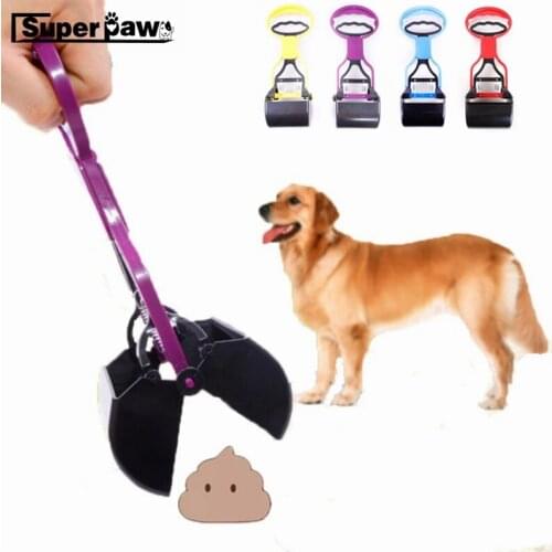 Pet Pooper Scooper Long Handle Jaw Poop Scoop Clean Pick Up Animal Dog Dogs Puppy Cat Waste Picker Cleaning Tools Outdoor MDD12