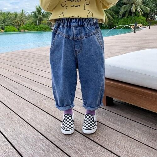 Cool Blue Spring Autumn Jeans Pants Boys Kids Trousers Children Clothing Teenagers Formal Outdoor High Quality