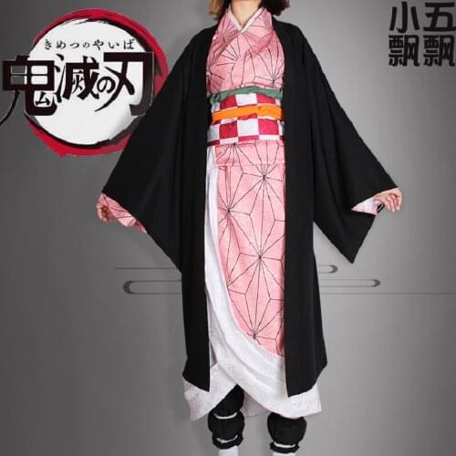 Anime HOT Demon Slayer: Kamado Nezuko High Quality Original Version Kimono Customized Uniforms Cosplay Costume F