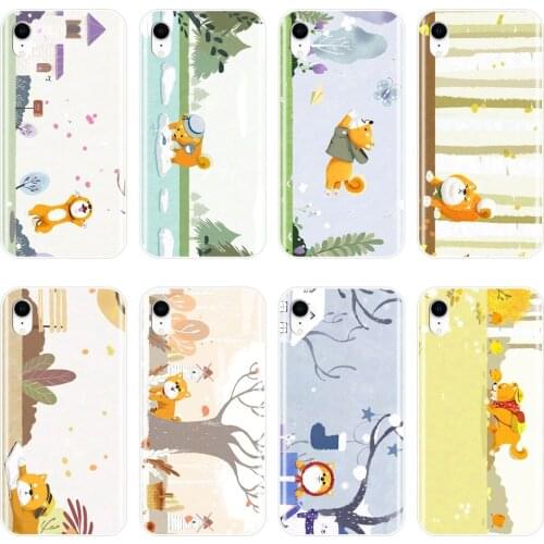 Back Cover For iPhone X XR XS MAX 8 7 6S 6 S Silicone Soft Shiba inu Dog Japanese Phone Case For Apple iPhone 6 S 6S 7 8 Plus
