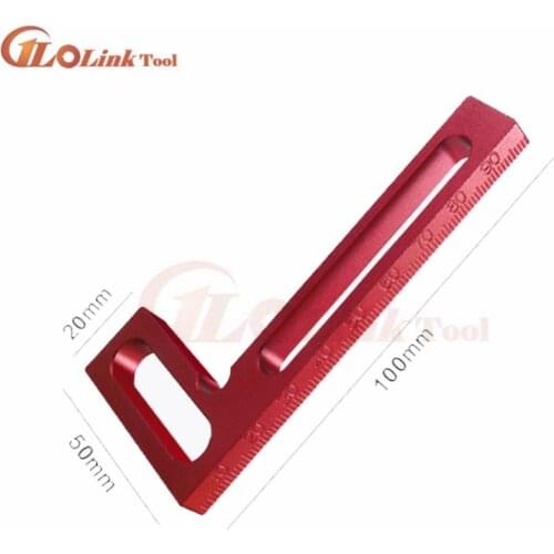 100mm 1pcs Precision Woodworking Tools L-Squre Mini square Mini Clamping Squares Aluminum Measurement Tool