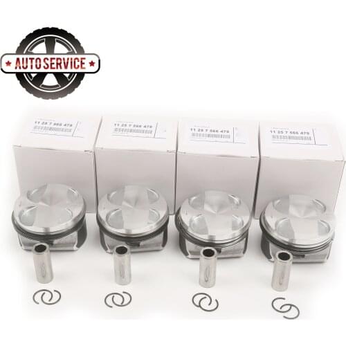 4x Piston & Ring For MINI R55 R56 R57 Cooper Countryman Paceman Coupe Roadster R60 R61 R59 N12 N16 11257576975 11 25 7 589 348