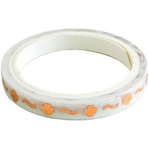 5rolls/set 5mm*5m Gold Foil Washi Tape Slim Dividing line Washitape Hot stamping Diary Decorative Tearable Tapes Masking Tape