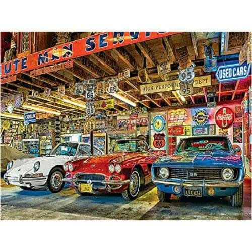 5D DIY Diamond Painting Cross Stitch full square Diamond Embroidery Luxury car Needlework rhinestone Wall Stickers Home Decor