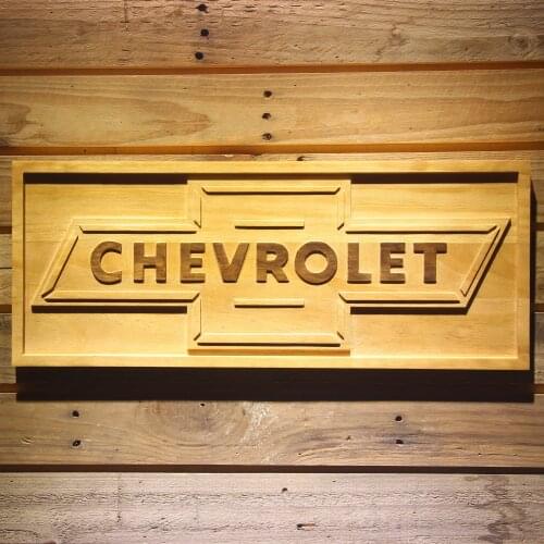 Chevrolet Car 3D Wooden Bar Signs