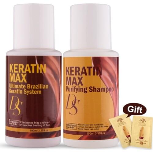 Chocolates 100ml Brazilian Keratin Treatment 8% Formaldehyde Straightening Resistant Hair+100ml Purifying Shampoo