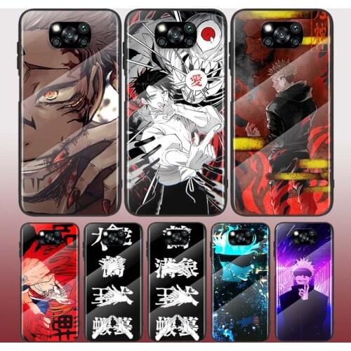 Jujutsu Kaisen Tempered Glass Cover For Xiaomi Mi 11 11i 10T CC9E 9T Note 10 Ultra Pro Lite 5G Phone Case