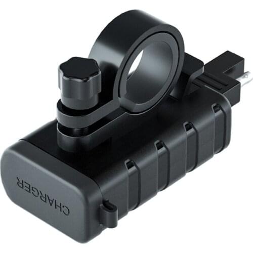 Black 1422C2 SAE Socket Dual USB Charger Wiring Motorcycle Safety Protection Energy Saving Mobile Replenisher