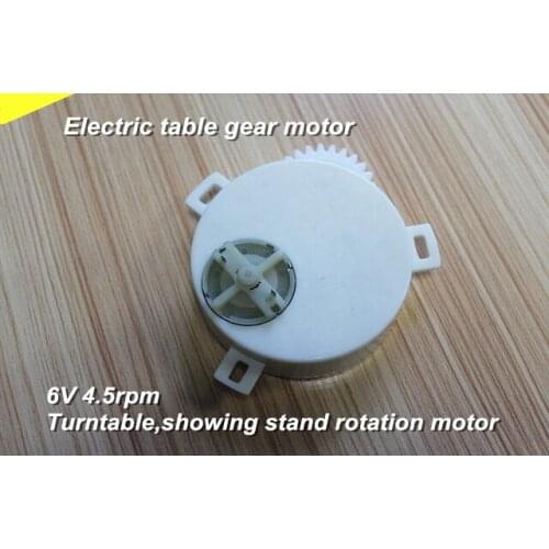 Electric table gear motor,Turntable,showing stand rotation motor 6v 4.5rpm ( SL-80GB500) universal type 6V