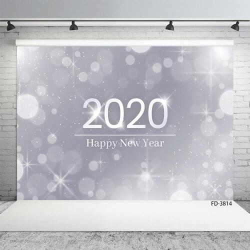 Happer New Year 2020 Polka Dots Glitter Phorography Background Cloth Baby Shower Portrait Backdrops Decor Photo Studio Props
