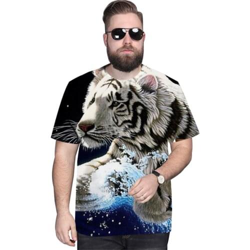 T-Shirt Summer 2021 New 3D Printed Animal Print Mens T-Shirt Casual O-Neck Hip Hop Short Sleeve For Men Funny Oversized t-shirt