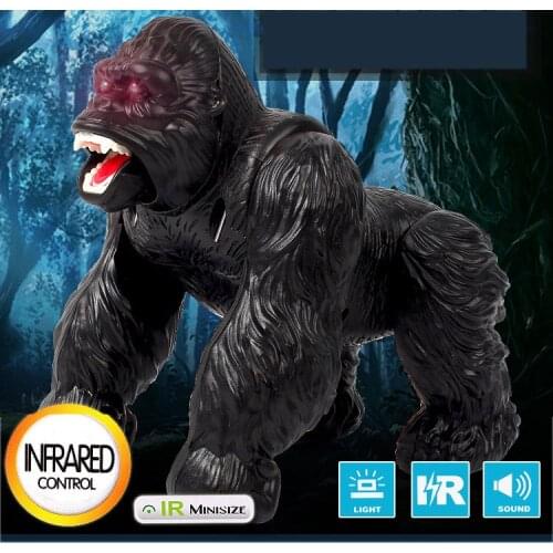 RC Orangutan Infrared Simulation rc Animal Remote Control Plastic Roar Sounding Creative LED Lights Children Boy Toys