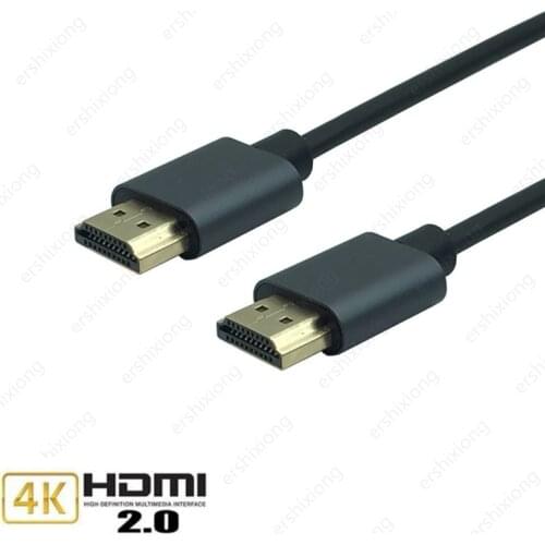 Aluminum alloy HDMI Cable M/M HDMI to HDMI 4k 2.0 Slim HDMI Cable for TV Laptop Projector PS3 PS4 Cable 0.5m 1m 1.5m 3m