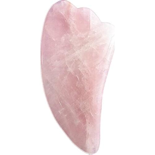 Rose Quartz Guasha Stone Board Natural Gua Sha Scraper Massager Tools For Face Healing Stones For Gifts