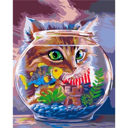 Love.Thanks Animal Diamont Painting Pet Cat Diamond Painting Full Embroidery Kit Diamond Painting Kits Full Drill
