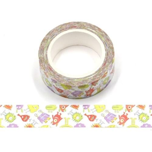 10pcs/lot Decor Monster Cartoon Halloween Washi Tapes DIY Scrapbooking Stickers Adhesive Masking Tape Kawaii Papeleria Wholesale