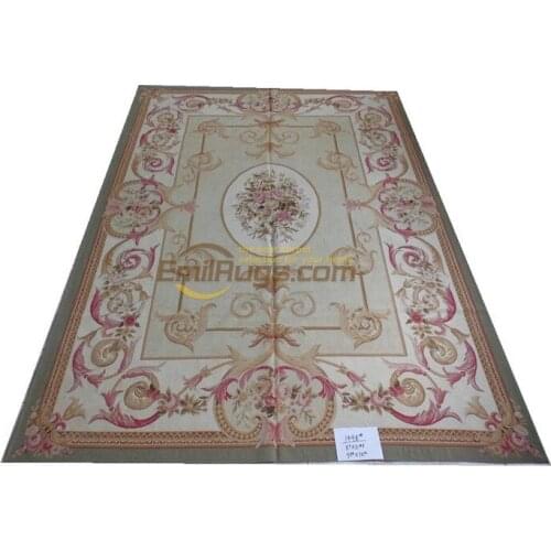 Rug for living room aubusson rug handmade woolen carpets 1448 gc125aub yg15