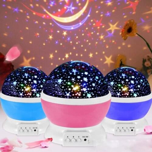 Starry Sky Star Projector Lamp LED Rotating Magic Flashing Light Colorful Party Supply Bedroom Night Light for Christmas Decor