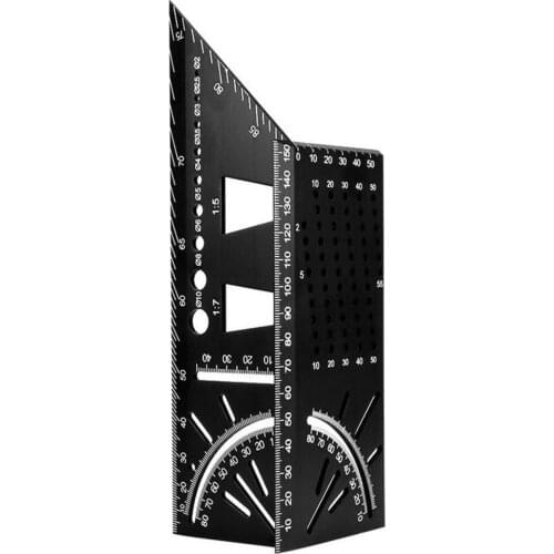 Multi-function Angle Ruler Aluminum Alloy Woodworking Square Angle Ruler Marking Gauge Carpenter Tool